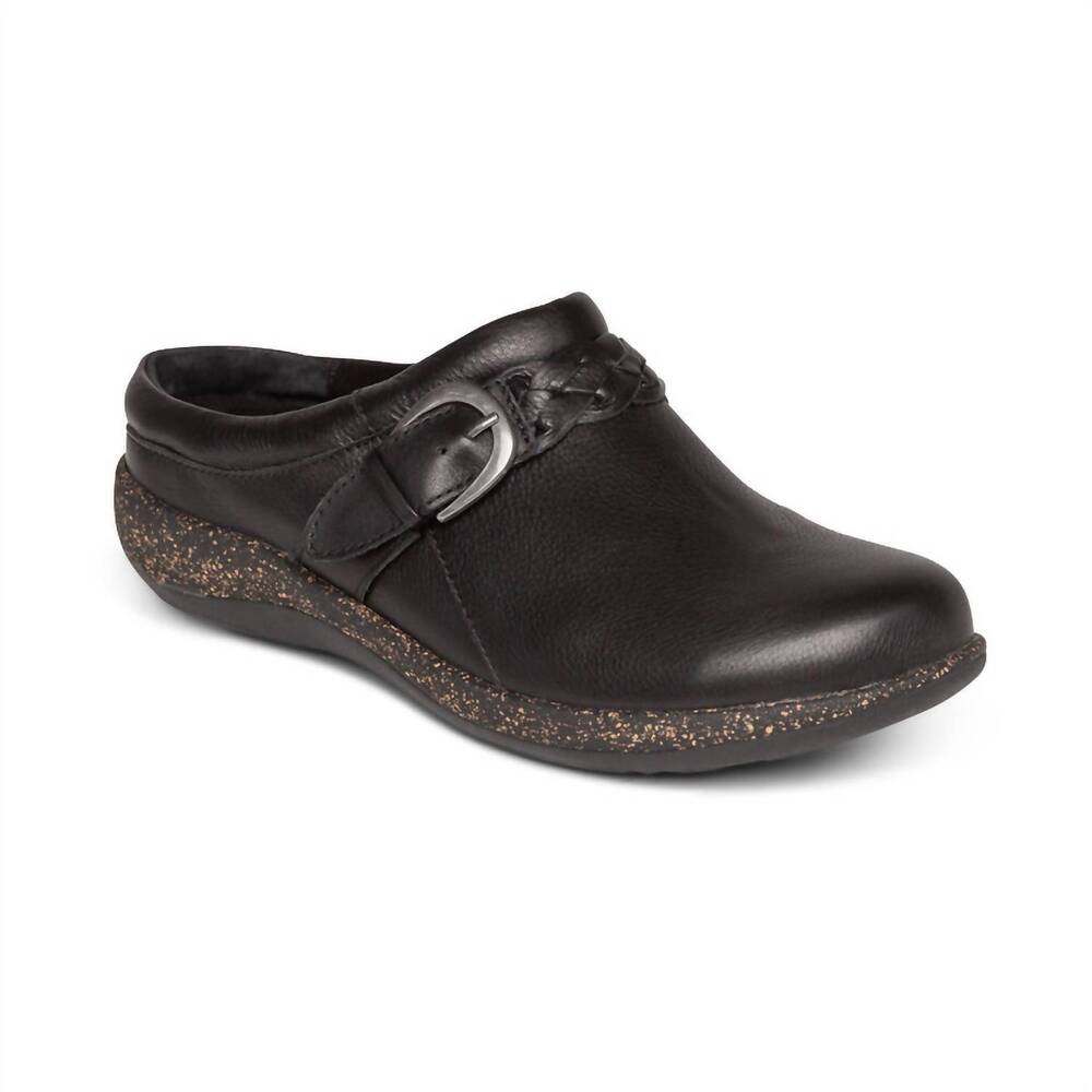 NEW AETREX women's libby comfort clog in black